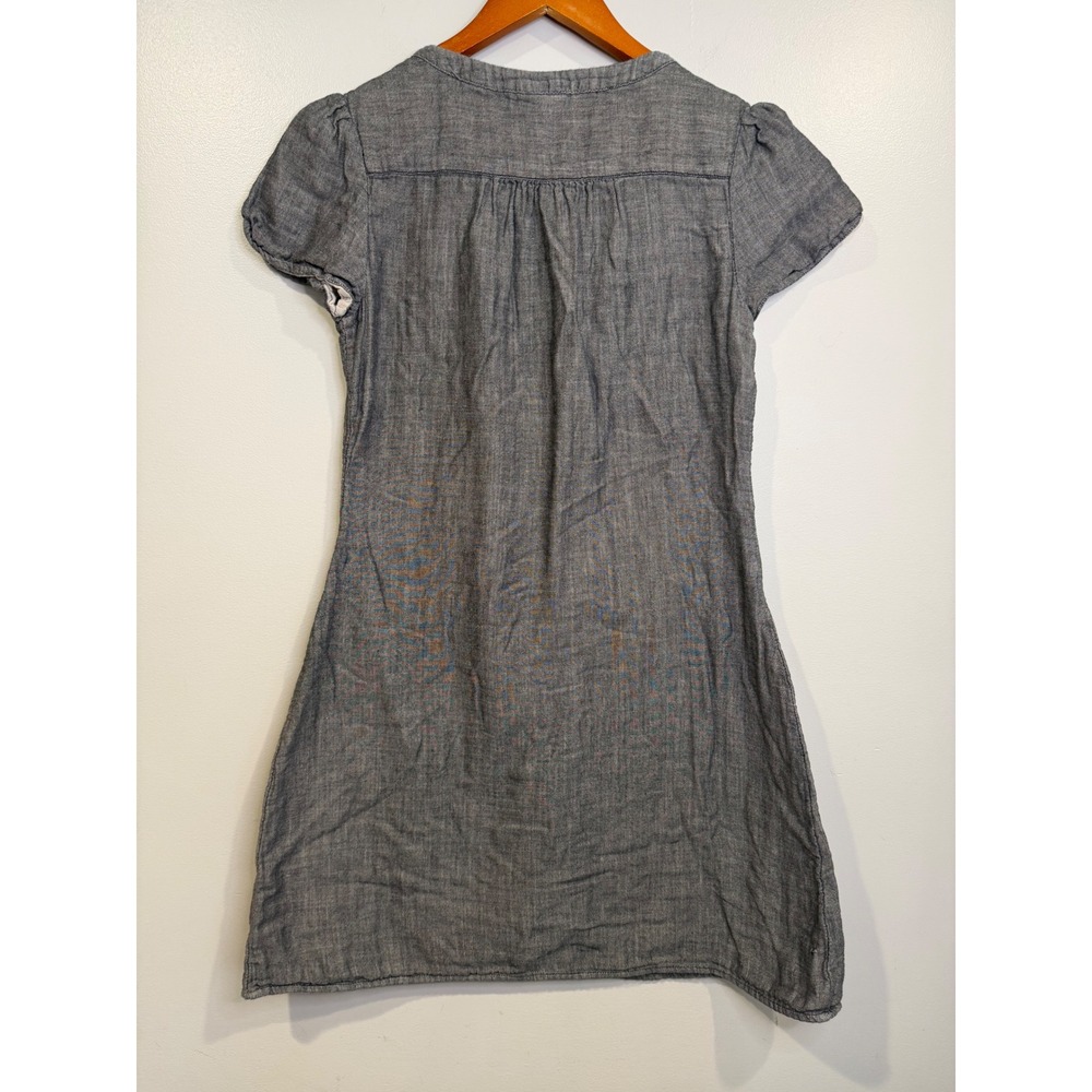 Converse Button Gray Dress Cotton Size Medium Grunge Punk Edgy Skater Streetwear - Picture 2 of 7